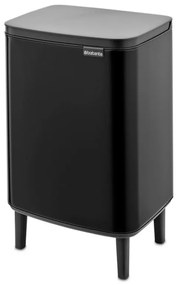 Cos pentru gunoi Brabantia Bo Small Hi 1006649, 12 L, Deschidere lina si silentioasa, Negru mat