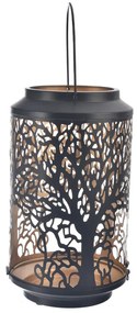 InDecor Sfeșnic metalic Arborele negru, 18 x 18 x28 cm, L
