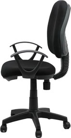 Scaun birou OFF 326 – Confort ergonomic, design simplu, tapițerie textilă, negru