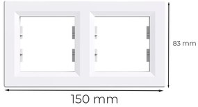 Nova cadru două orizontale alb