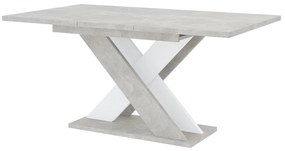 Masă de sufragerie Xalin (gri deschis + Alb) (pentru 4 până la 6 persoane). 1055283