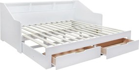 Patul extensibil, alb, MONETA