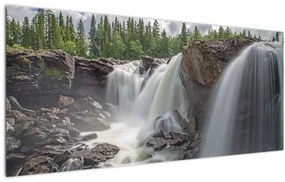Tablou cu cascade (120x50 cm), în 40 de alte dimensiuni noi