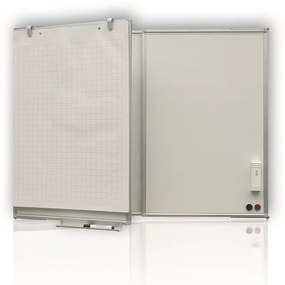 Tabla magnetica pliabila 150/300 x 100 cm, alba