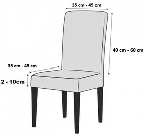 Set 6 huse pentru scaune, elastice si catifelate, culoare Bordo