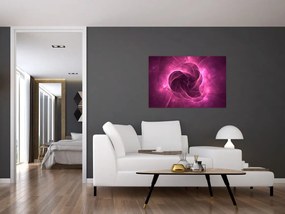 Tablou cu abstracțiune modernă în roz (90x60 cm)