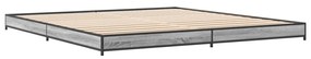 845134 vidaXL Cadru de pat, gri sonoma, 180x200 cm, lemn prelucrat și metal