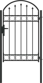 vidaXL Poartă de gard Gri 100 x 150 cm Oțel vopsit electrostatic