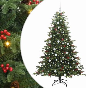 vidaXL Brad de Crăciun artificial Verde 180 cm PVC și metal și plastic