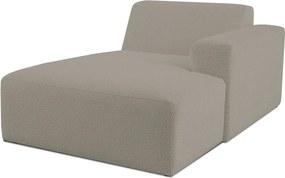 Modul pentru canapea maro deschis cu tapițerie din stofă bouclé (cu colț pe partea dreaptă) Roxy – Scandic