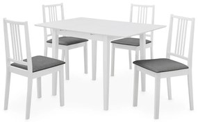 276396 vidaXL Set mobilier de bucătărie, 5 piese, alb, MDF