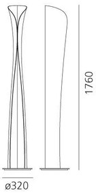 Lampadar LED Artemide 1361020A CADMO LED/44W/230V + 1xGU10/10W/230V alb