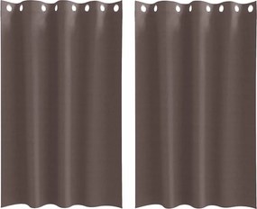 vidaXL Perdele Opaque cu Inel 2 pcs Maro închis 175 x 140 cm Poliester