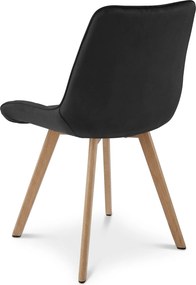 Scaun de masa SORIA VELVET, neagra