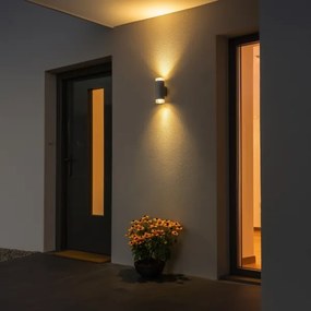 Brilagi - Aplica de perete LED RGBW pentru exterior MATERA 2xGU10/6W/230V gri IP54