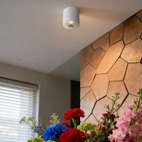 Spotlight modern de plafon alb rotativ și înclinabil AR111 - Rondoo Up