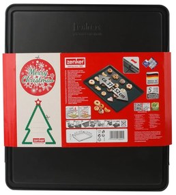 Tavă de copt reglabilă Zenker Sparkling Christmas, 37 - 52 x 33 cm