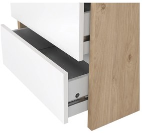 Noptieră albă-în culoare naturală Next – Tvilum