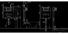 Rezervor wc incastrat slim Alcaplast, Basicmodul