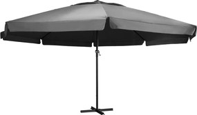 vidaXL Umbrelă de soare de exterior, stâlp aluminiu, antracit, 600 cm