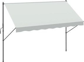 Outsunny Copertină Manuală Retractabilă 300x175x210-310 cm Reglabilă cu Manivelă Protecție Solară UV40+ pentru Balcon Terasă Crem | Aosom Romania