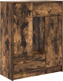 vidaXL Bufetă cu sertare și uși Stejar afumat 73x31x90 cm