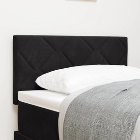 vidaXL Tăblie LED cu lumini cu bandă LED Geometric Negru 80 cm Catifea