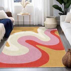 Covor galben-roz lavabil 160x230 cm Raspberry Creamsicle – Mila Home