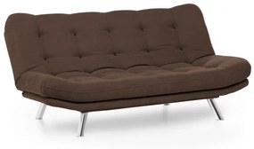 Canapea Extensibila 3 Locuri, Cadru Metalic, Misa, Maro Deschis