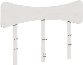 vidaXL Tăblie de pat, alb, 120 cm, lemn masiv de pin