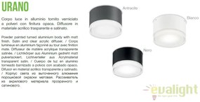 Aplica / Plafoniera de exterior stil modern minimalist URANO PL1 SMALL alba 168036
