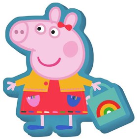 Purcelușa Peppa Shopping pernă decorativă 35 cm catifea