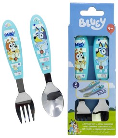 Bluey Yummy set de tacâmuri ergonomice din metal - 2 bucăți