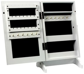 Cutiuță de bijuterii neagră mică cu oglindă 21 x 15 x 35 cm