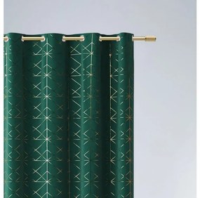 Perdea verde unic cu inele 140 x 260 cm