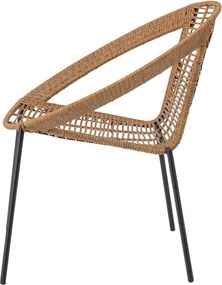 Set mobilier de grădină în culoare naturală din ratan artificial pentru 2 persoane Dudine – Bloomingville