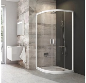 Ravak BLIX 90x90 cm — cabină de duș de sfert de cerc, 4 elemente, albă (3B270100Z1)