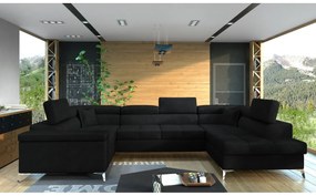 Supermobel Canapea extensibilă în formă de U THIAGO, 350x90x202, omega 68/soft 11, stânga