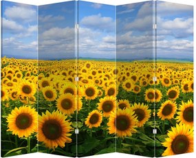 Paravan - Lan de floarea soarelui (210x170 cm)