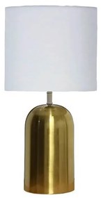 Veioza Sophia 25x25x43 cm, e27, 60 w, metal/textil, auriu/alb