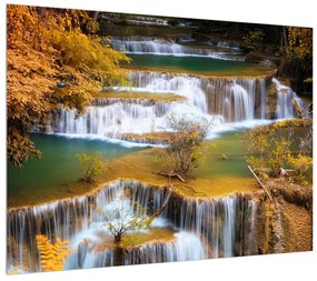 Tablou râului cu cascade (70x50 cm), în 40 de alte dimensiuni noi