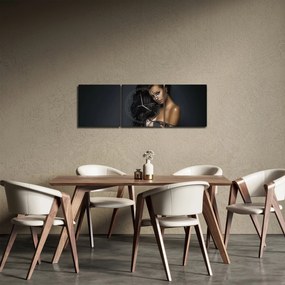 Tablou - Portretul unei femei seducătoare (cu ceas) (90x30 cm)