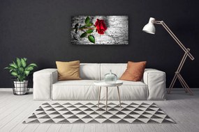 Tablou pe panza canvas Rose Floral Roșu Verde