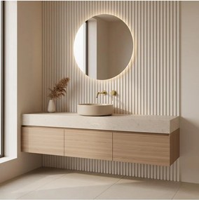 Baterie de lavoar incastrata Rea Clif auriu periat