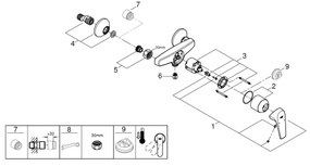 GROHE 23771000 - Baterie de duș START FLOW, crom lucios