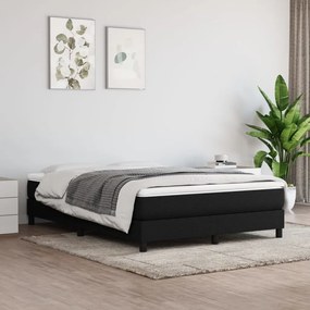 3120510 vidaXL Cadru de pat, negru, 140x190 cm, material textil