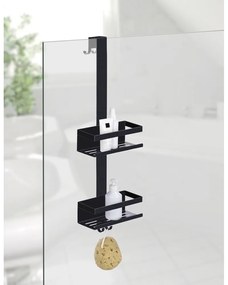 Raft pentru baie negru de agățat din oțel inoxidabil Bribano – Wenko