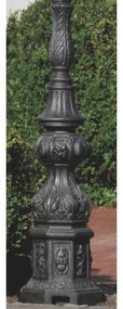 Stalp iluminat exterior din fier forjat, inaltime 335cm, AL 6721