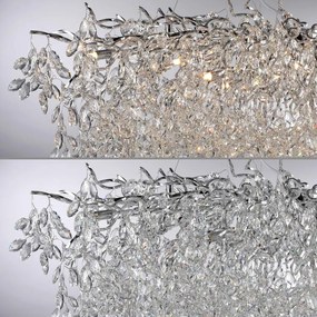 Lustra suspendata design magnific RICICLE crom, 70x150cm