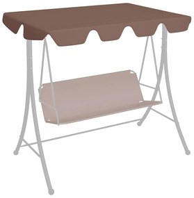 vidaXL Copertină de rezervă leagăn grădină maro 188/168x145/110cm